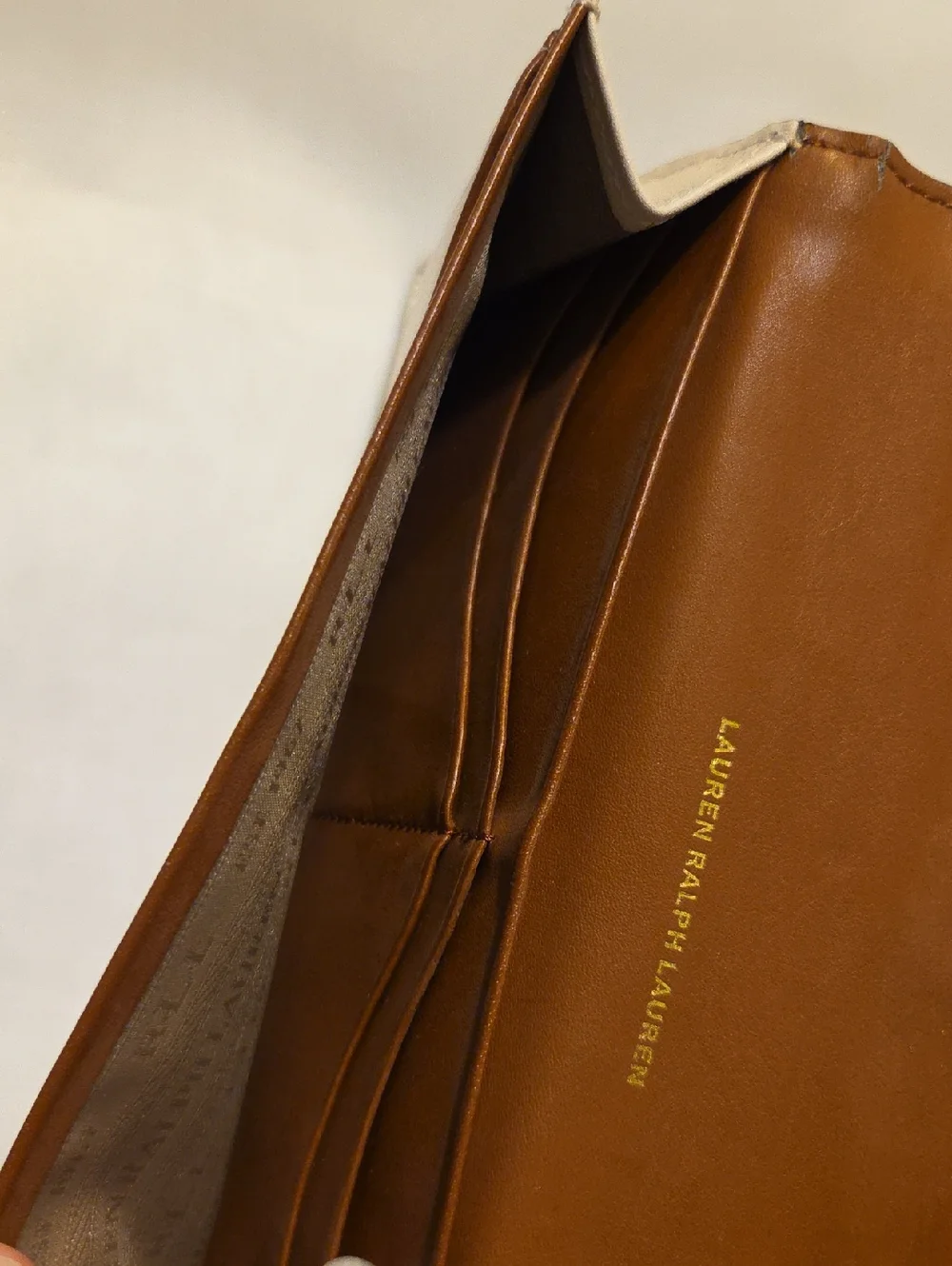 Ralph Lauren cream leather